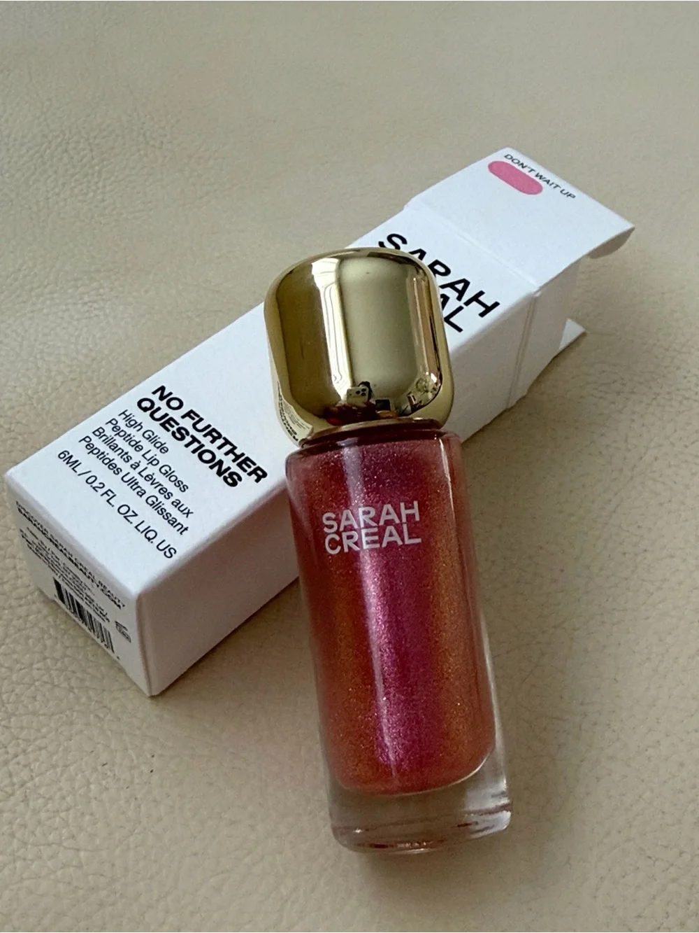 SARAH CREAL High Glide Peptide Lip Gloss - BNIB